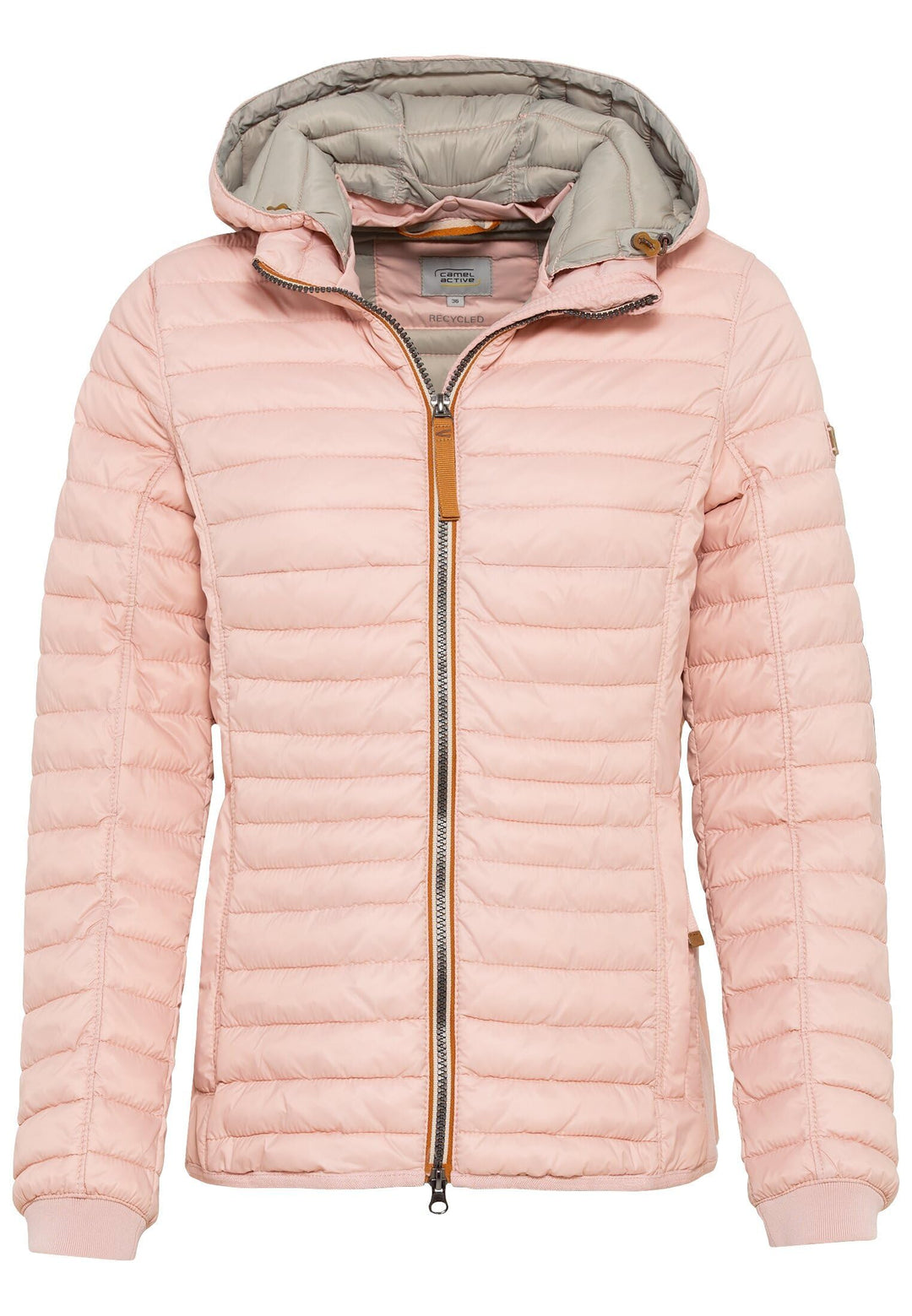 camel active Damen leichte Steppjacke mit abnehmbarer Kapuze 42 Blouson Rose, 42 Blouson Rose