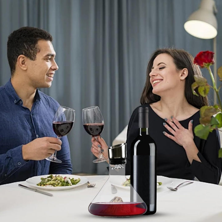 1500 ml Weinkaraffe, Weinkaraffe, Weinbelüfter mit Filter, Belüften von Weindekanter, Weinentlüftung