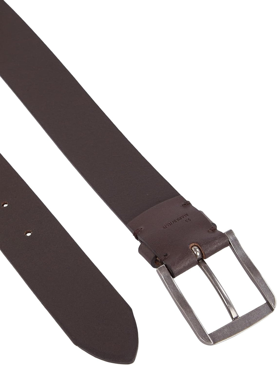 Calvin Klein Herren Gürtel Classic Flat aus Leder 105 Brown (Bitter Brown/Antique Silver), 105 Brown
