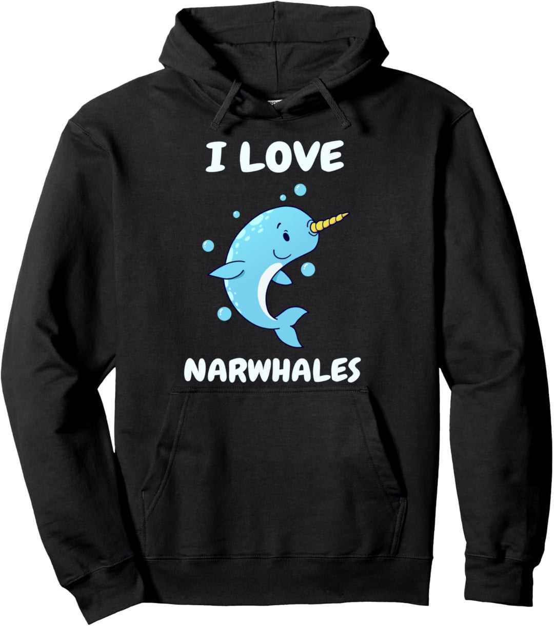 Ich liebe Narwale Geschenk Narwhale Pullover Hoodie