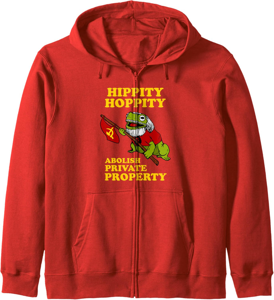 Hippity Hoppity Abolish Private Property - Frosch Meme Kapuzenjacke