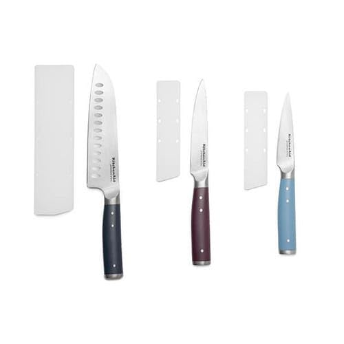 Kitchenaid Messer-Set, 3 Stück, Santoku-Messer, Allmesser Und Schälmesser, Aus Edelstahl, Kochmesser