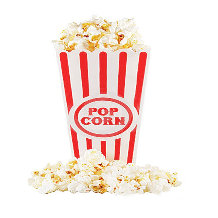 Novelty Place Kunststoff rot &amp; weiss gestreiften klassischen Popcorn-Behälter für Movie Night - 7,8