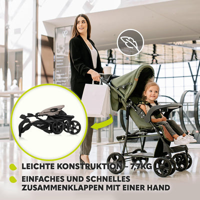 LIONELO Emma Plus Kinderwagen bis zu 15 kg, Kindersportwagen, leicht modern klein Buggy mit Liegepos