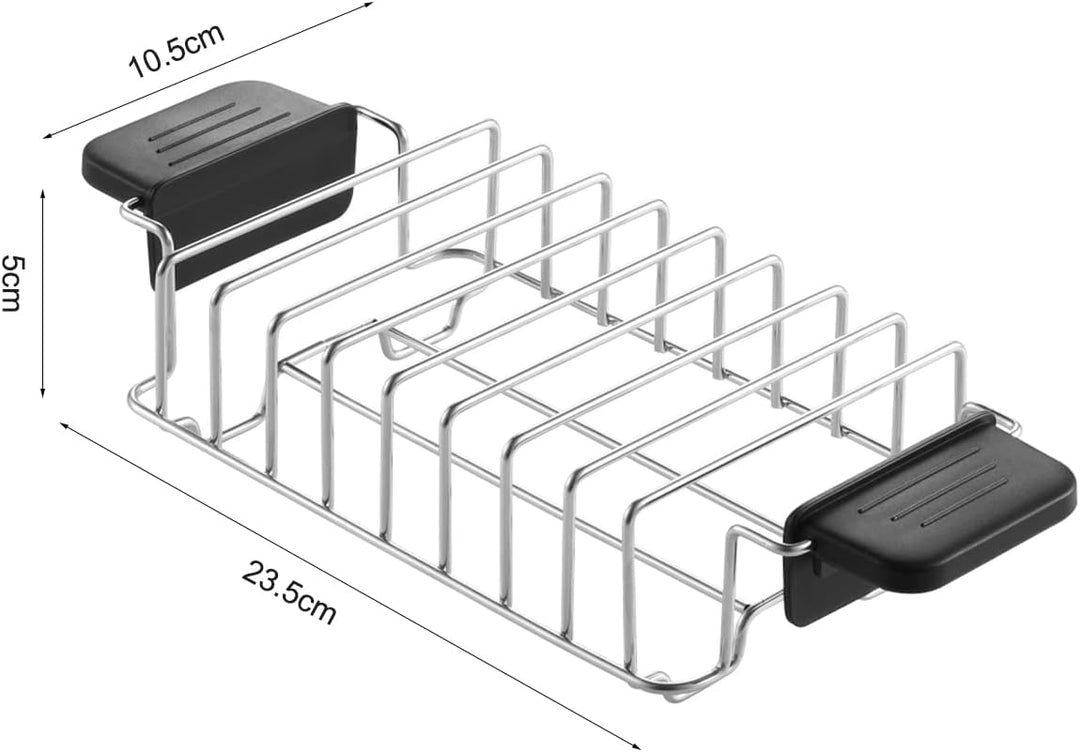 Brötchenaufsatz für Toaster,KETIAN Warming Rack Toaster Accessoire,Edelstahl,KT-002A