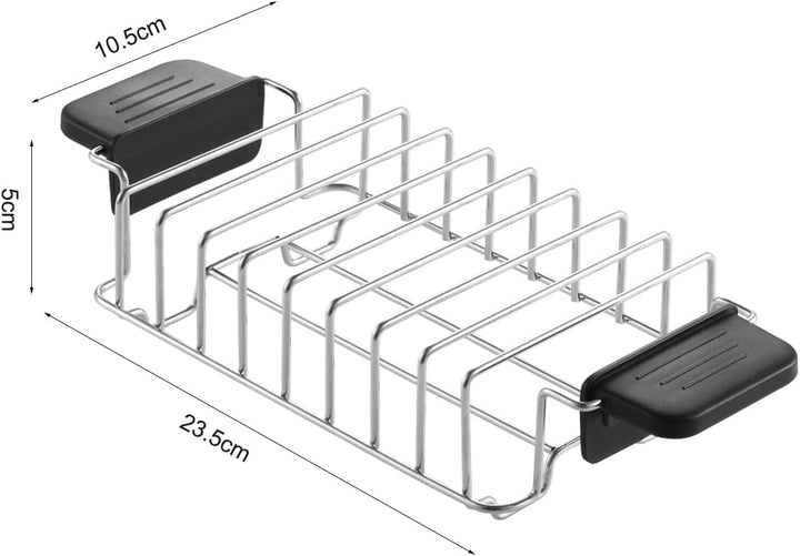 Brötchenaufsatz für Toaster,KETIAN Warming Rack Toaster Accessoire,Edelstahl,KT-002A