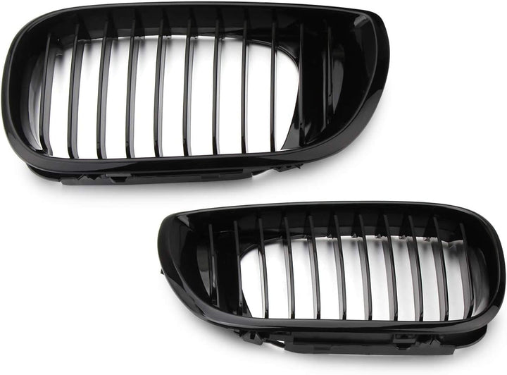 Kühlergrill Nieren Doppelsteg Kühlergrill E46 (Glanz Schwarz) -Twilight Garage Auto, E46