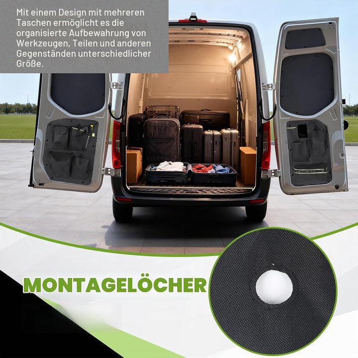 Scheunentor-Aufbewahrungsorganizer kompatibel mit 2018+ Mercedes Sprinter VS30（Dual Swing Door), 2 P