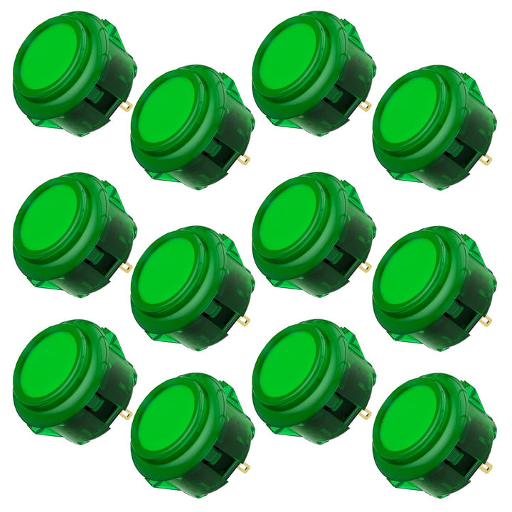 qanba Gravity KS Mechanische Wellen Silent Pushbutton 24mm Snap-in (Boxed (Clear Green E05 (12 Stück