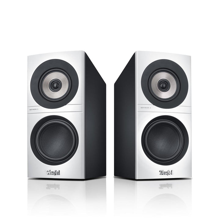 Teufel Definion 3S Weiss/Schwarz Stereo Lautsprecher Musik Sound Hochtöner Mitteltöner Bass Speaker