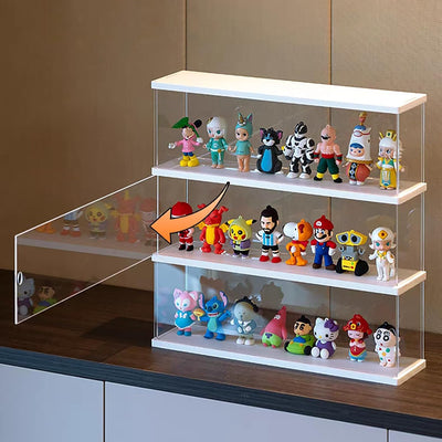 ELEpure Acryl 2-stufiger Stufen-Display-Ständer, transparenter Treppenregal-Organizer, Sammlerdekora