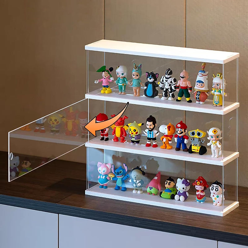 ELEpure Acryl 2-stufiger Stufen-Display-Ständer, transparenter Treppenregal-Organizer, Sammlerdekora