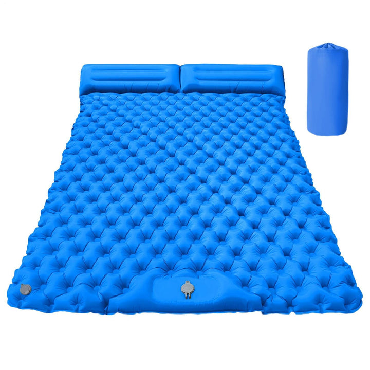 Camping Schlafmatte | 2-Personen Luftkissenmatratze Mit Kopfkissen | Leichtes & Kompaktes Outdoor Zu