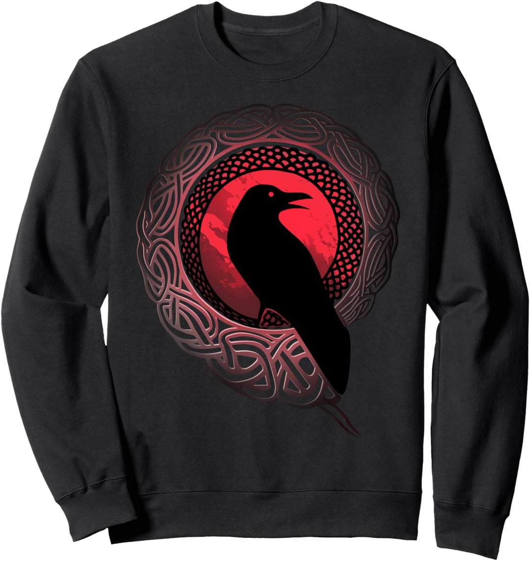 Wikinger Odin Raben Huginn und Muninn Grafik Männer Frauen Sweatshirt