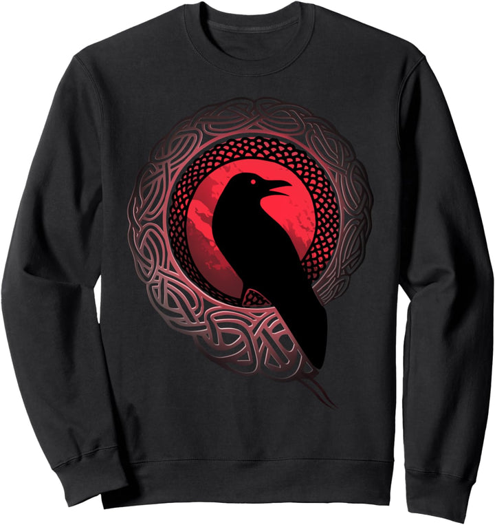 Wikinger Odin Raben Huginn und Muninn Grafik Männer Frauen Sweatshirt