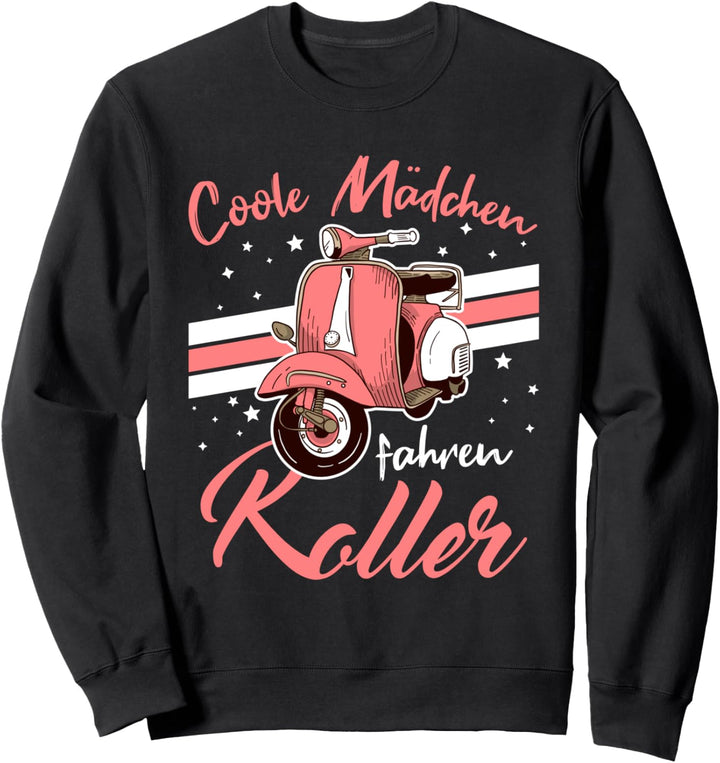 Motorroller Rollerfahren Motor-Scooter Frauen Mädchen Moped Sweatshirt