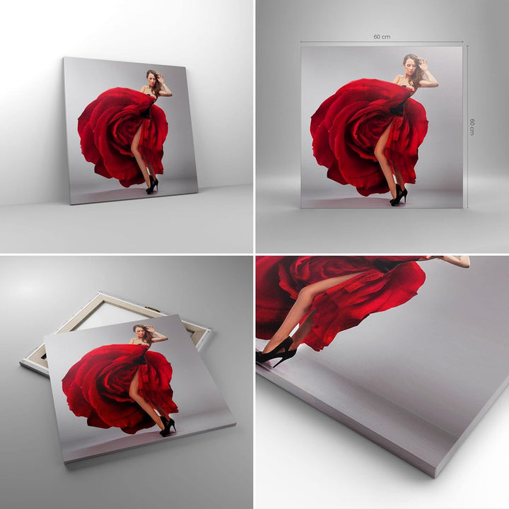 Bilder auf Leinwand Karneval Kleidung Kultur Tänzerin Leinwandbild 60x60cm Wandbilder Dekoration Woh