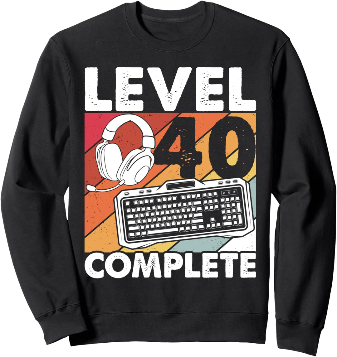 Level 40 Complete Controller Videospiele Zocken Gamer Sweatshirt