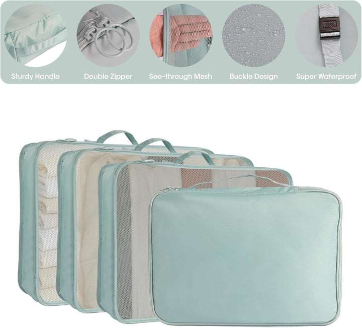 MosaiRudo 8-teilig Koffer Organizer Set, Packing Cubes, Packwürfel für Urlaub & Business,Reise Organ