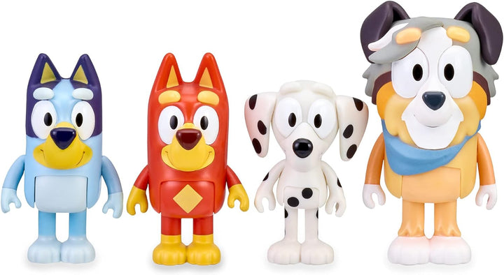 Bluey School Packung mit 4 Figuren, Mehrfarbig, Einheitsgrösse (Famosa BLY09300)