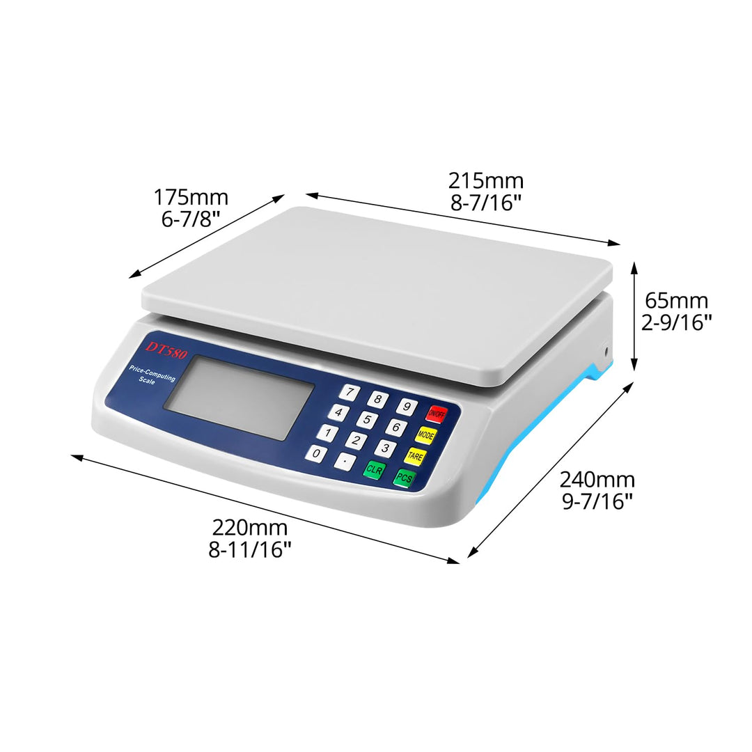 QWORK® Elektronische Küchenwaage 40 kg, digitale küchenwaage mit LCD-Display, Batterien nicht enthal