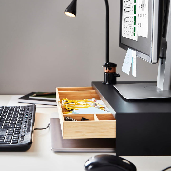 IKEA ELLOVEN Monitorständer mit Schublade, Anthrazit