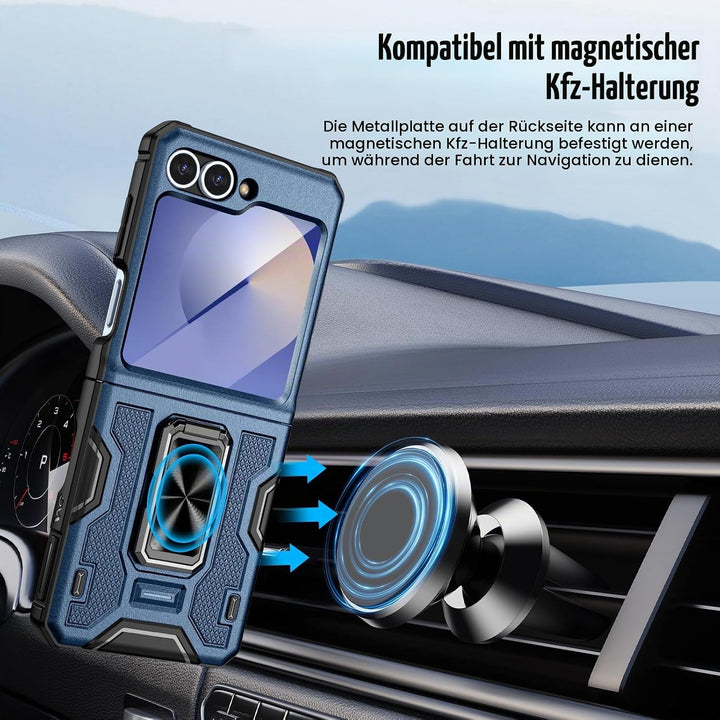 Doeshine Samsung Galaxy Z Flip 6/7 FE Hülle [Not für Flip 7] mit Ständer &amp; Kameraschutz, Ganzkörper