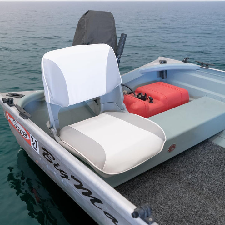 Oceansouth Skipper Klappsitz für Boote Weiss/Grau, Weiss/Grau