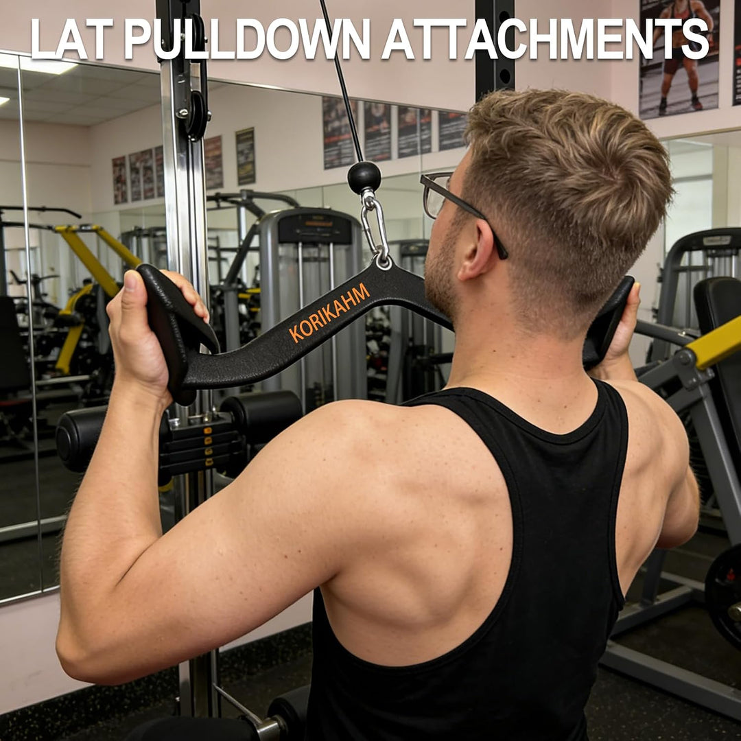 Ergonomic Design Lat Pull down Bar Grip Handle, Lat Pulldown Attachments, Strength Trainer for Athle
