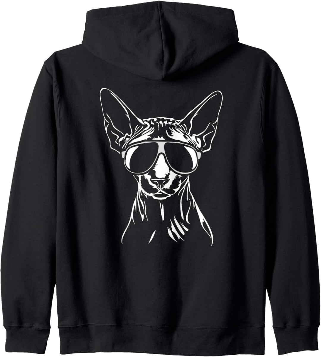 Lustige Sphynx coole Katze mit Sonnenbrille Katzen Kapuzenjacke