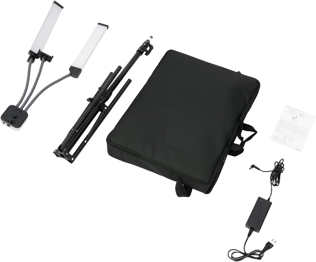 Kosmetiklampe 45W Wimpernverlängerung Lampe, Von 3000K bis 6000K Dimmbares LED-Beleuchtungsset mit S