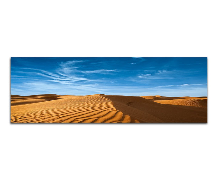 Paul Sinus Art Panoramabild auf Leinwand und Keilrahmen 150x50cm Afrika Wüste Sanddünen Wolkenschlei