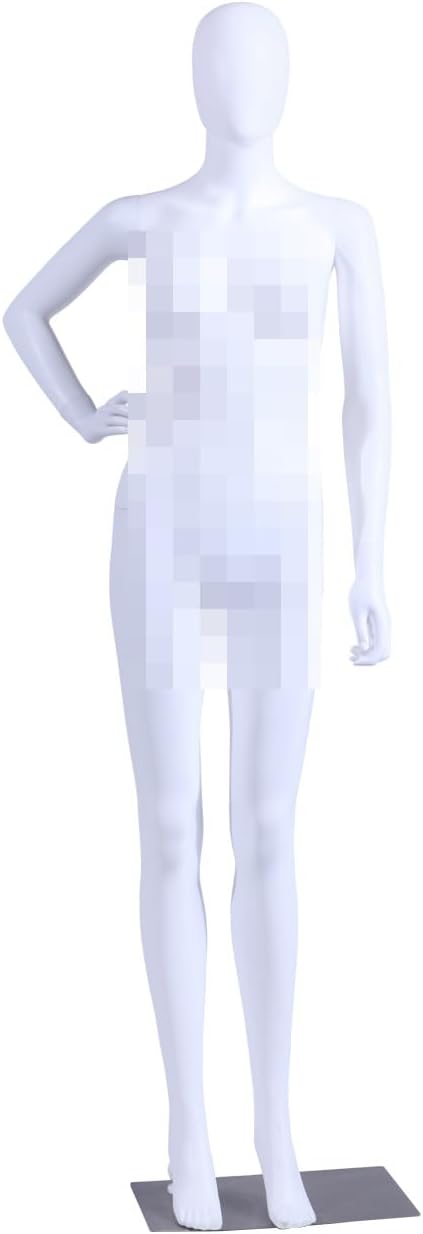 EurotonDisplay FC-4White weiss weibliche Schaufensterpuppe beweglich matt weiss (weibliche FC-4W) we