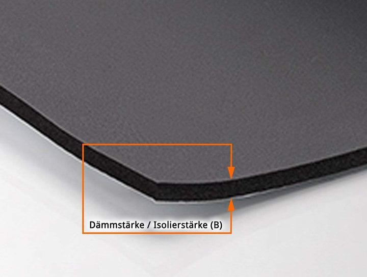 Dämmmatten Selbstklebende Kautschuk Isoliermatten 19mm Dämmung Isolierung 1m² - 8m² Markenqualität I