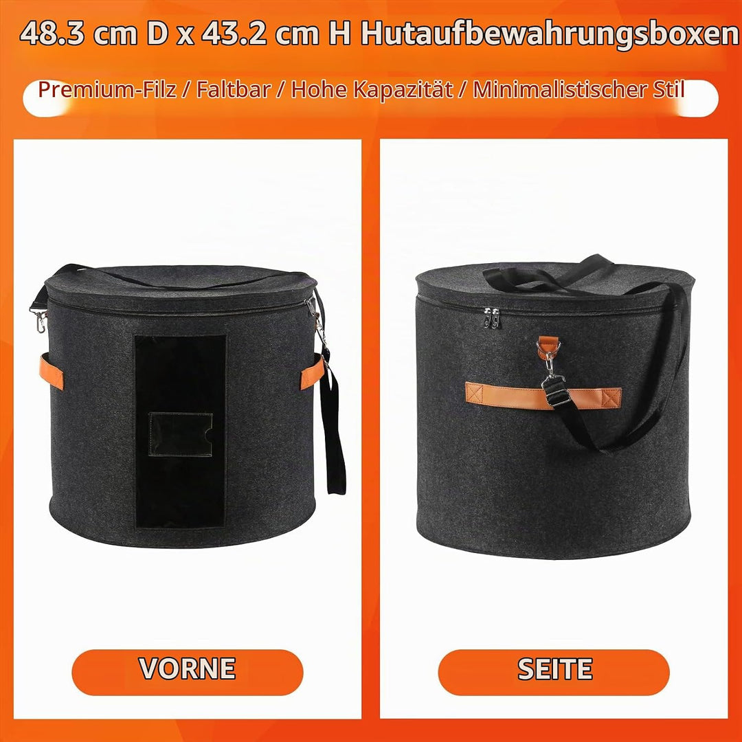 Ohiyoo Grosser Hutschachtel Rund mit Deckel 19&