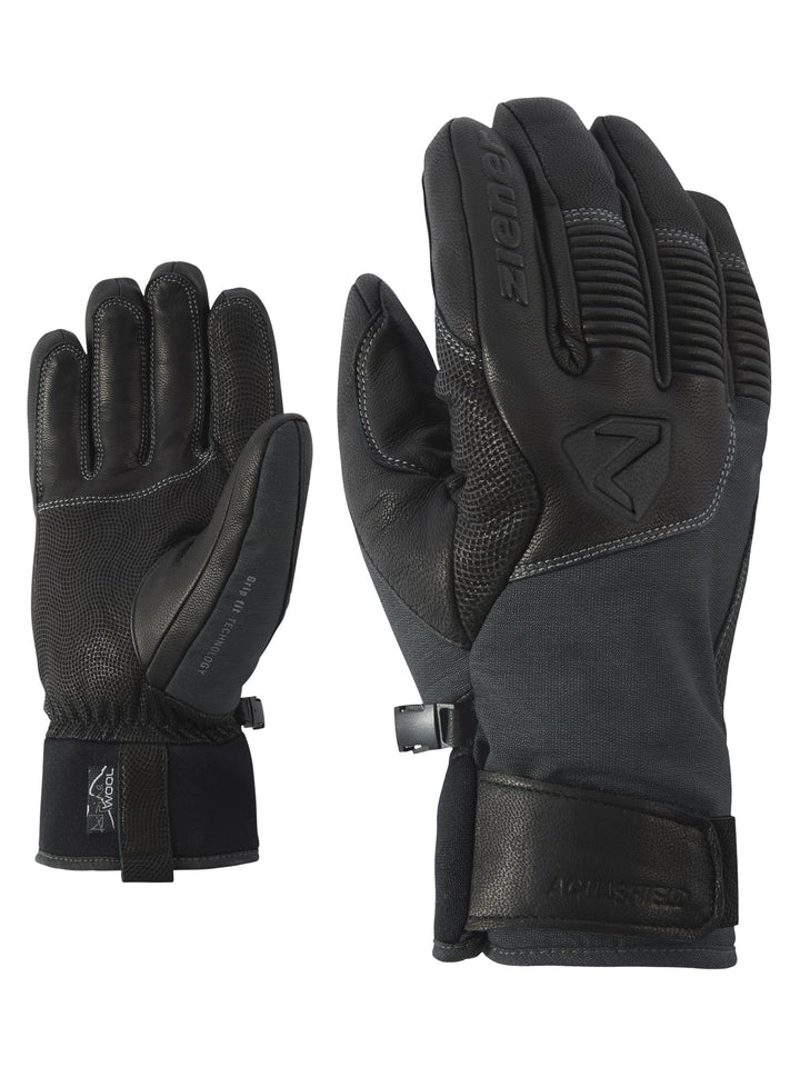 Ziener Herren Ganzenberg Ski-Handschuhe/Wintersport, wasserdicht, atmungsaktiv, Alpine Wool 10.5 gre