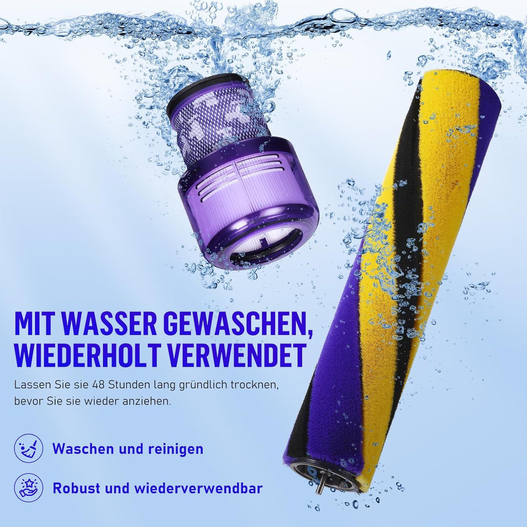 Bürstenwalze für Dyson V15 Detect Slim Absolute Total Clean Extra Staubsauger Rolle Ersatzteile, Sof