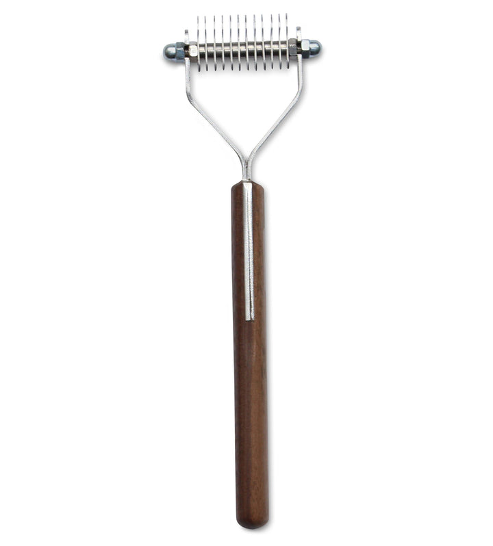 Mars Coat King stumpf, Edelstahl Klingen mit Holzgriff 12-Blade Medium, 12-Blade Medium