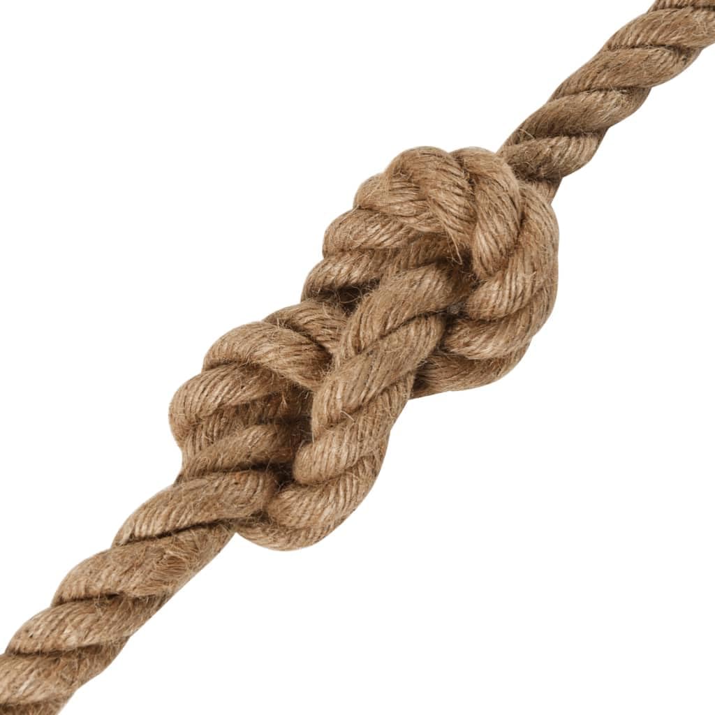 vidaXL Seil 100% Jute 12mm 100m Naturhanf Hanfseil Tauwerk Juteseil Tau Seil 100 m/12 mm, 100 m/12 m