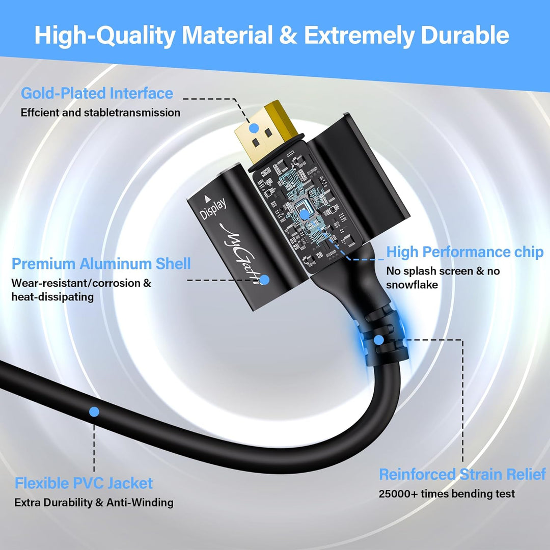 8K USB C auf DisplayPort 1.4 kabel 3 m,32,4Gbps 8K@60Hz/4K@144Hz,unidirektionales Typ C Thunderbolt