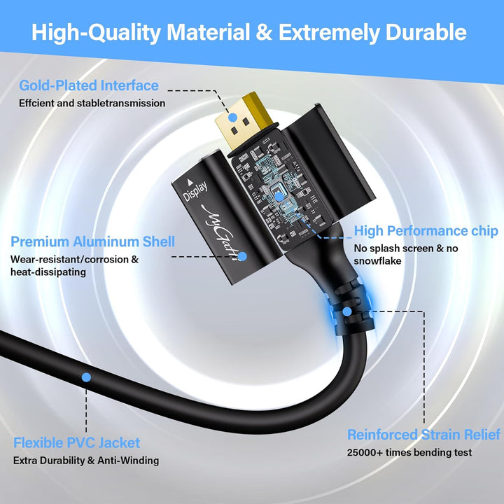 8K USB C auf DisplayPort 1.4 kabel 3 m,32,4Gbps 8K@60Hz/4K@144Hz,unidirektionales Typ C Thunderbolt