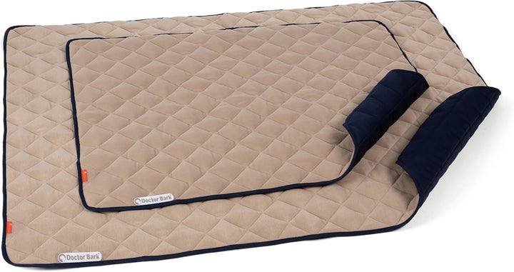 Doctor Bark Hundedecke Fleece Wendedecke - Flauschige, robuste Hundematte für mittlere Hunde - Liege