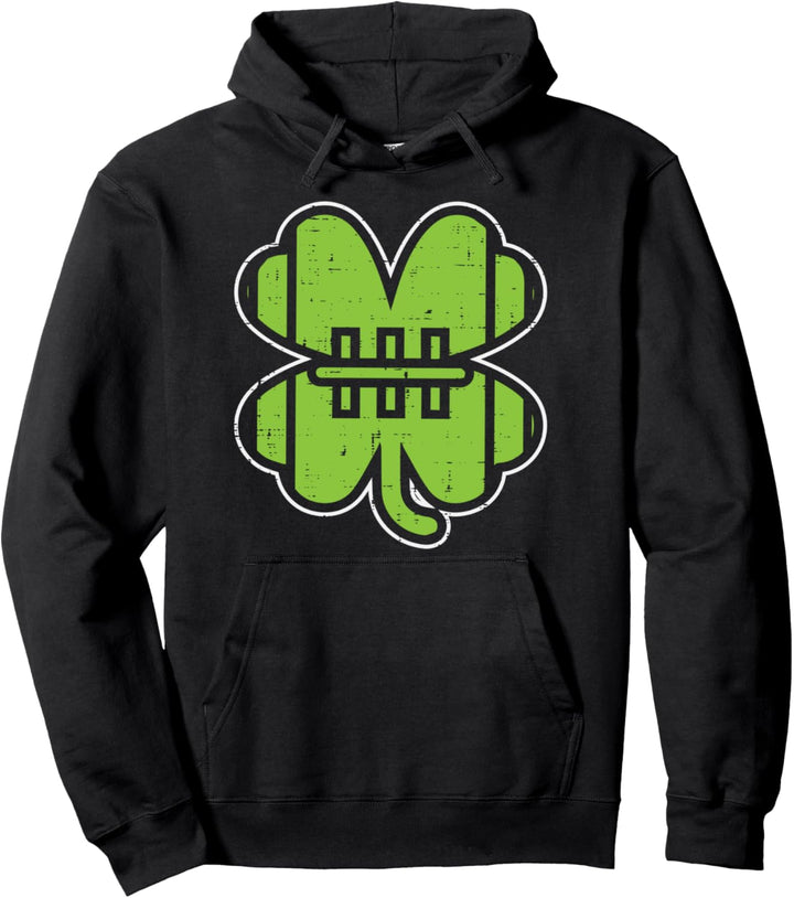 American Football Shamrock Clover St Patricks Day Sport Gift Pullover Hoodie