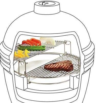 YNNI KAMADO TQDC23 58,4 cm Teilung und Conquer komplett 6-teilig mit Topflappen Kamado Grill Univers