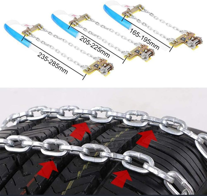 TOTMOX Schneeketten, verstellbare 10 Stück rutschfeste Schneetraktions-Notfall-Auto-Winter-Schnee-Re