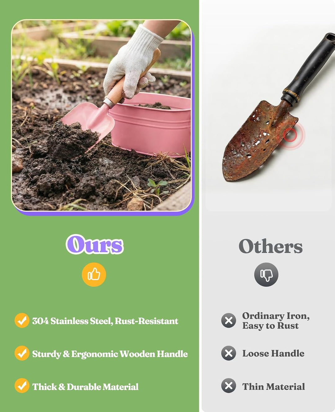 Kinder-Gartenset, kindersicheres und Robustes Werkzeug für Spass im Freien, Kreativität zu fördern (