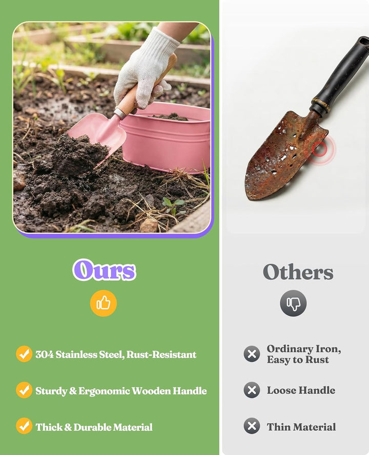 Kinder-Gartenset, kindersicheres und Robustes Werkzeug für Spass im Freien, Kreativität zu fördern (