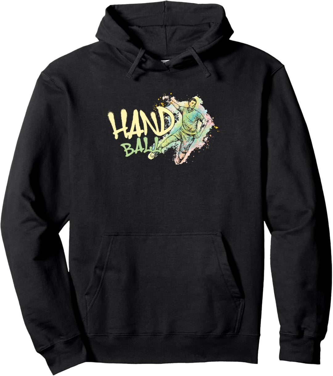 Handballerspieler abstrakter Handballerball Sports Team Coach Pullover Hoodie