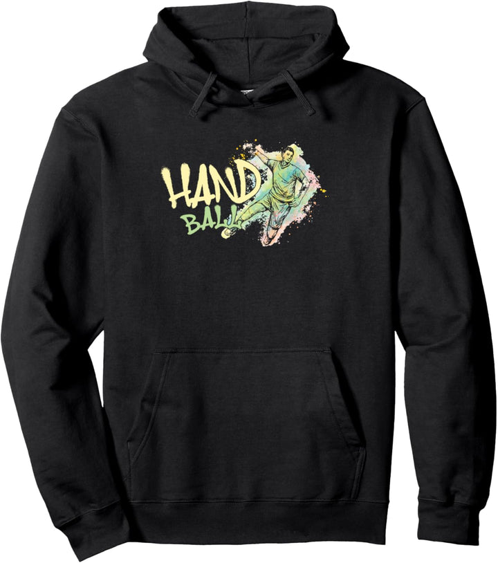 Handballerspieler abstrakter Handballerball Sports Team Coach Pullover Hoodie
