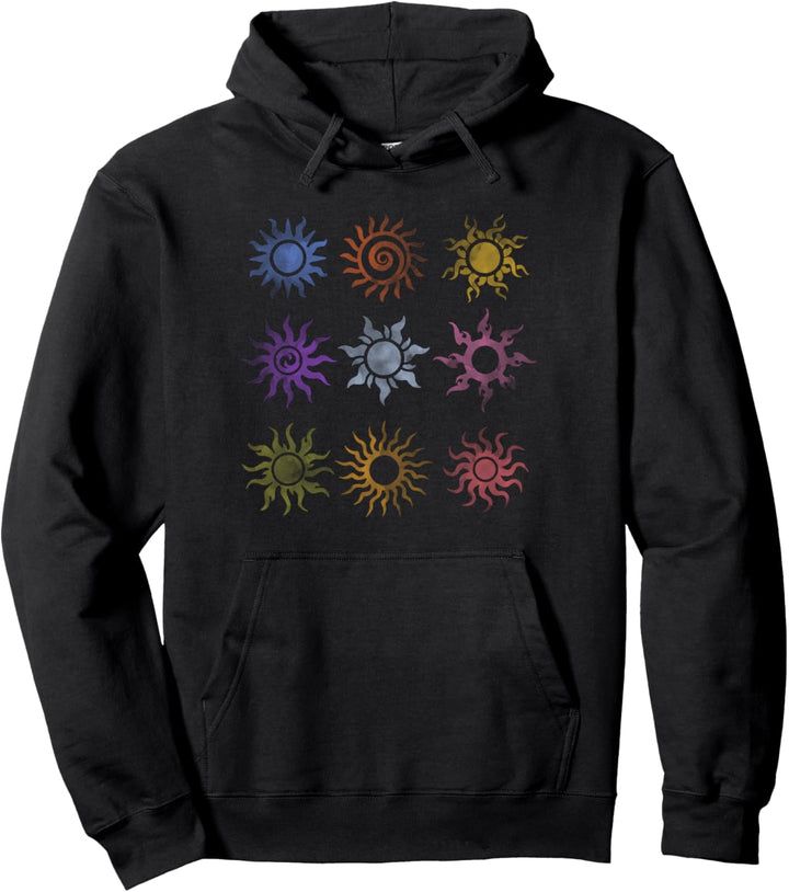 Trendy Tribal Sun Designs Grid Pullover Hoodie